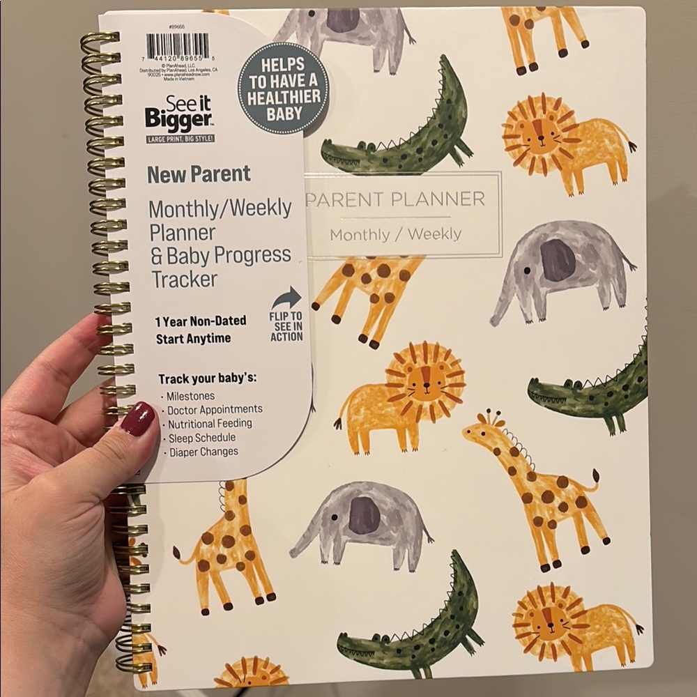 Yellow and Gray Animal Pattern Office Planner